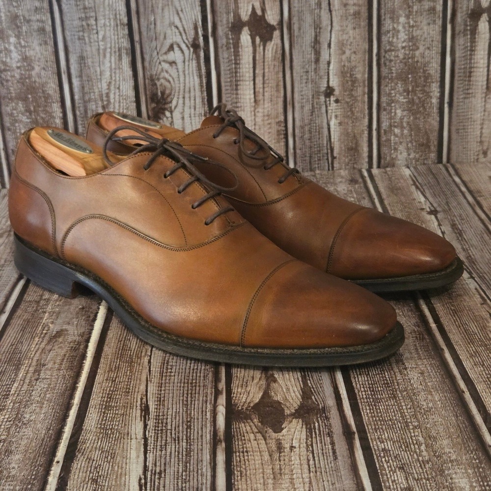 Sz 8 F UK/ 9 D US Mens Church's Sheldon Brown Leather Cap Toe Oxford Shoes EUC
